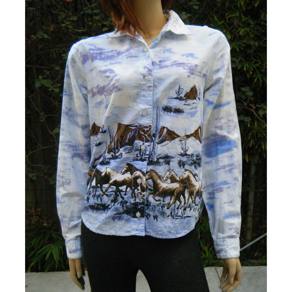 80s Vintage Wild West Kitsch Streetwear 39" Chest